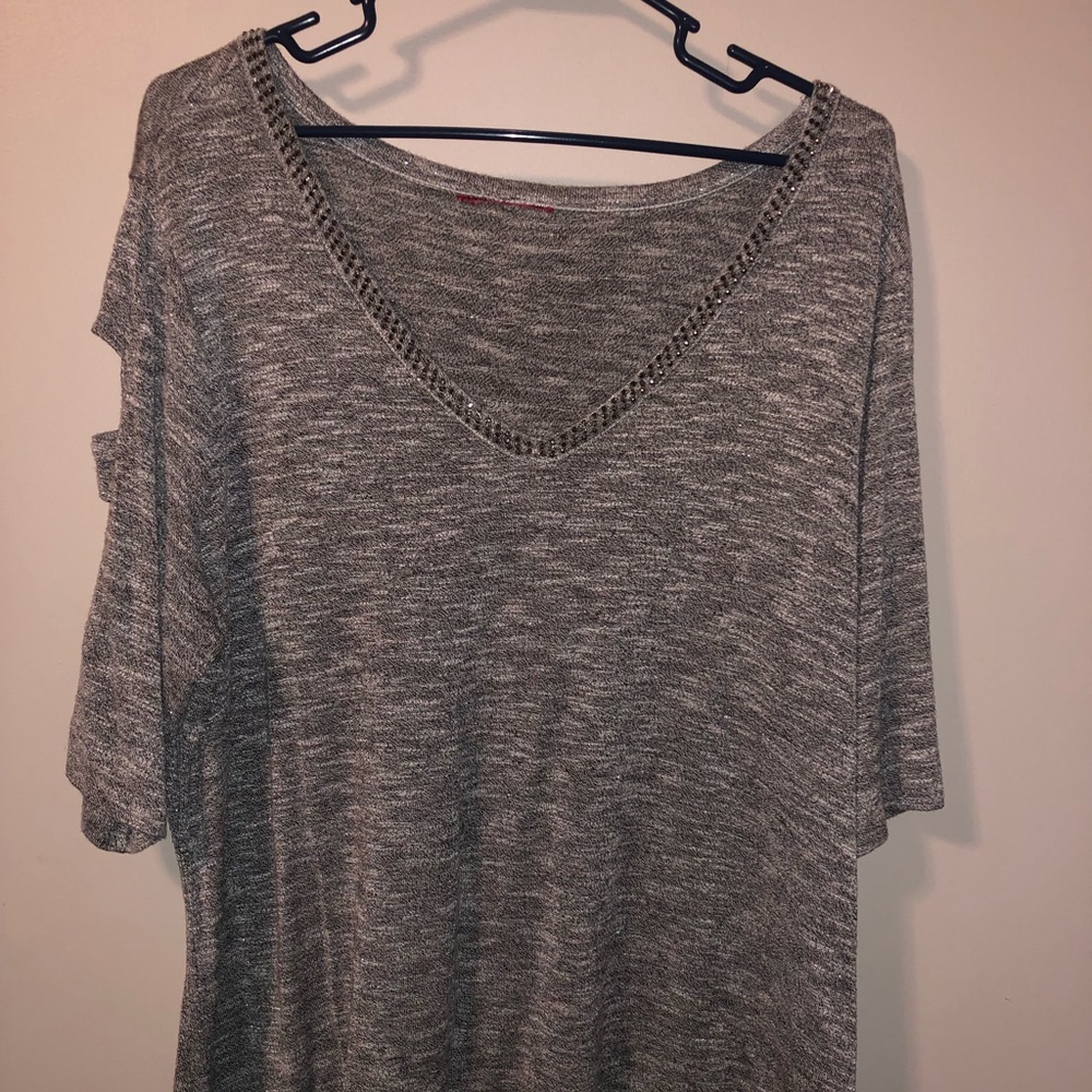 Grey 3/4 top 2x